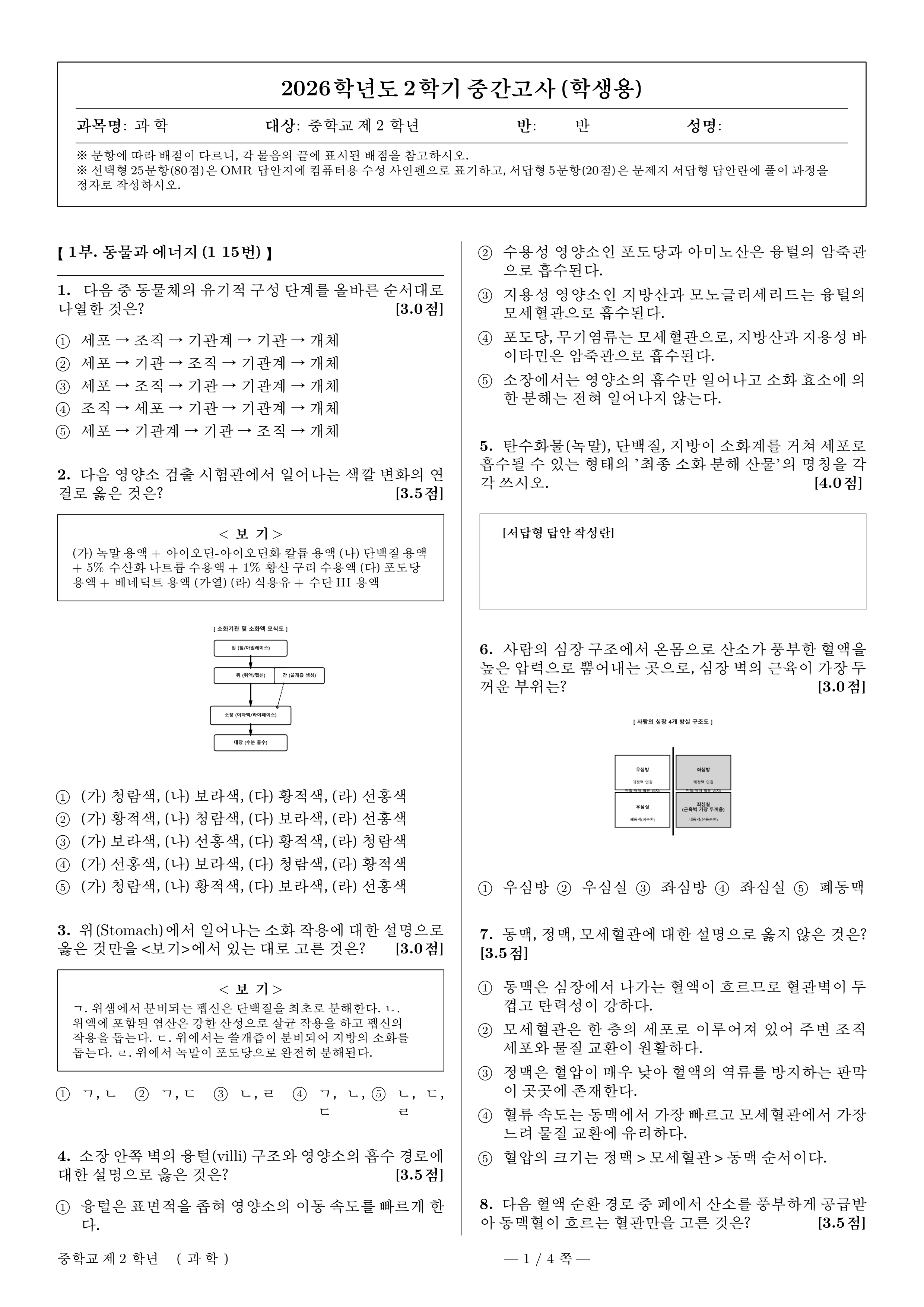 B4 시험지 조판 프리뷰